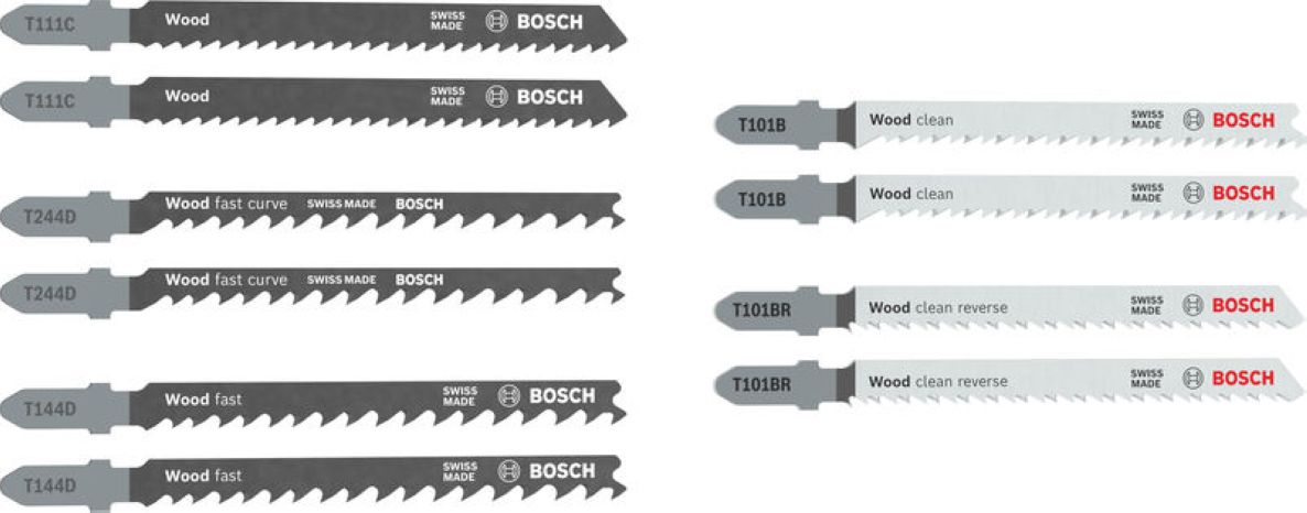 Bosch Blau Zubeh&ouml;r 2607012069 Stichs&auml;geblatt-Set Wood Basics 10-teilig