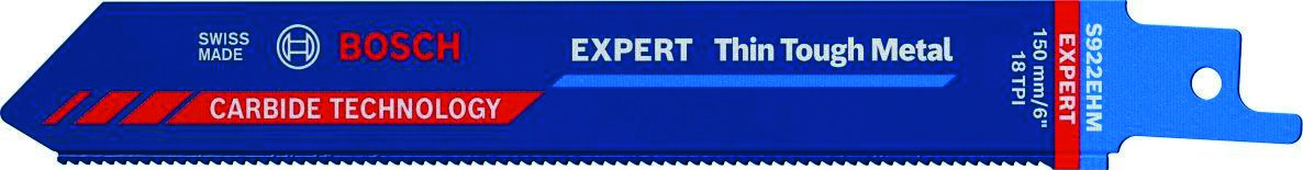 Bosch Blau Zubehör 2608900362 Expert ‘Thin Tough Metal’ S 922 EHM Säbelsägeblatt, 10 Stück