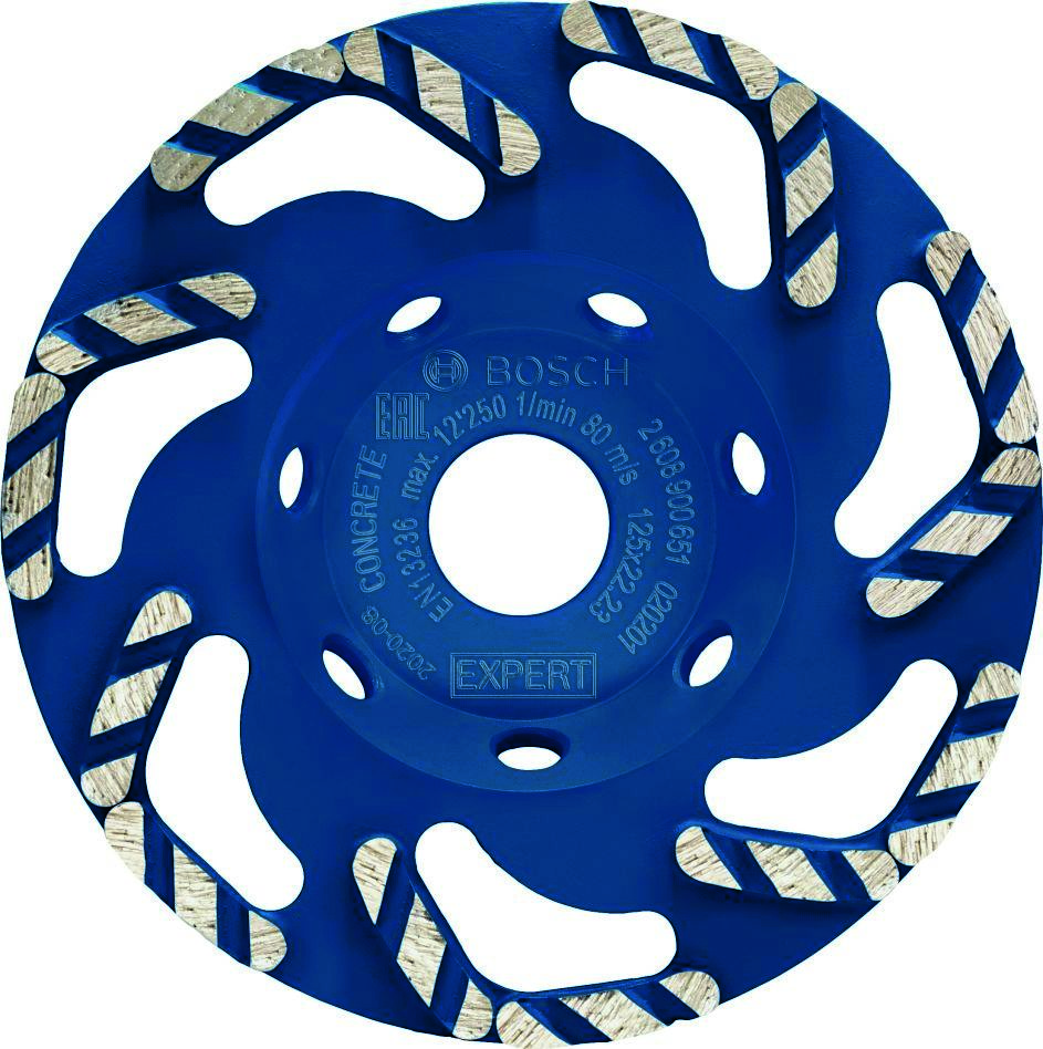 Bosch Blau Zubehör 2608900651 Expert Concrete Diamanttopfscheibe, 125 x 22,23 x 4,5 mm
