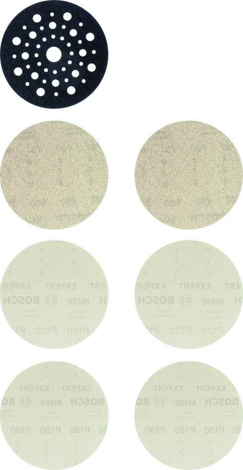 Bosch Blau Zubehör 2608901202 Expert M480 Starter-Set für Exzenterschleifer, 125 mm, 7-tlg.