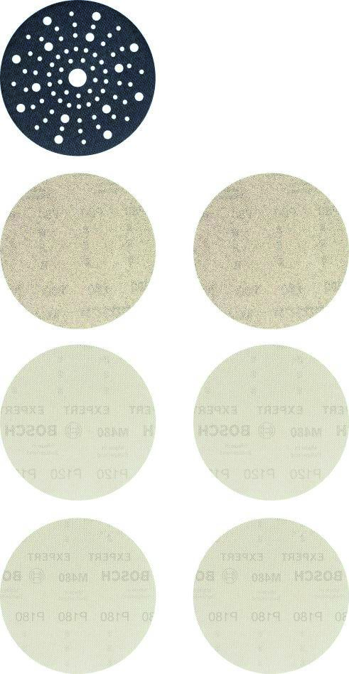 Bosch Blau Zubehör 2608901203 Expert M480 Starter-Set für Exzenterschleifer, 150 mm, 7-tlg.