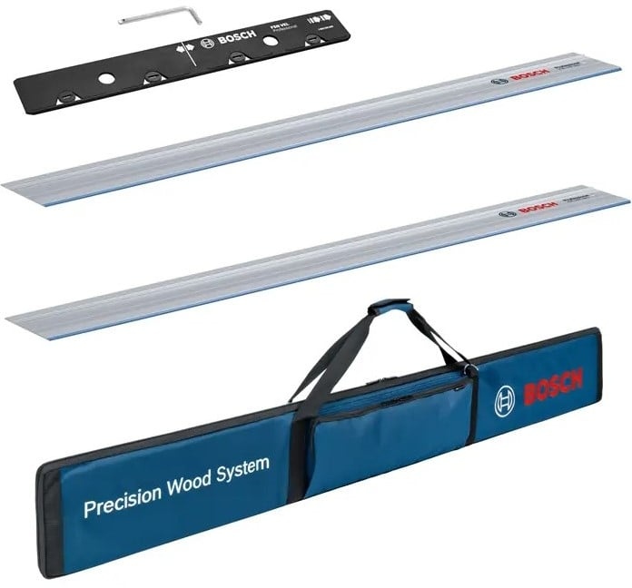 Bosch Blau Zubehör 0615990M8Z FSN 1400 Set professional - 2 x Führungsschiene 1400 mm + Tasche + Verbinder