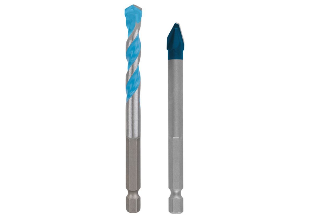 Bosch Blau Zubehör 2608902367 EXPERT Universalbohrer HEX-9 MultiConstruction + EXPERT Fliesenbohrer HEX-9 Hartkeramik, 8mm