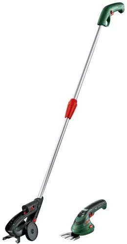 Bosch Grün 0600833109 Grasschere ISIO Push Stick, integrierter Li-Ion Akku 3,6V 1,5 Ah und 3,5 Stunden Ladegerät