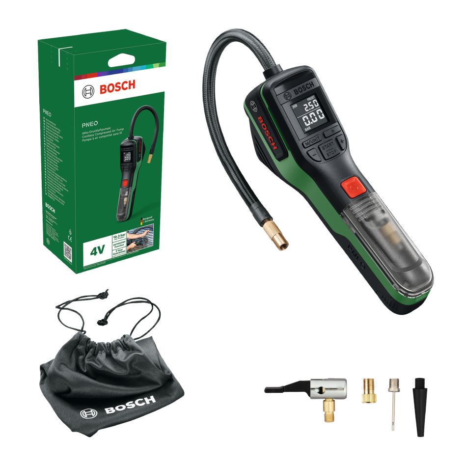 Bosch Gr&uuml;n 0603947500 PNEO 4V Akku-Luftpumpenset 1x 4V Akku 3.0Ah Akku im Karton