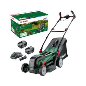 Bosch Grün 06008B9E00 Akku-Mäher Universeler 37-550 2x 18V 4.0 Ah Akku