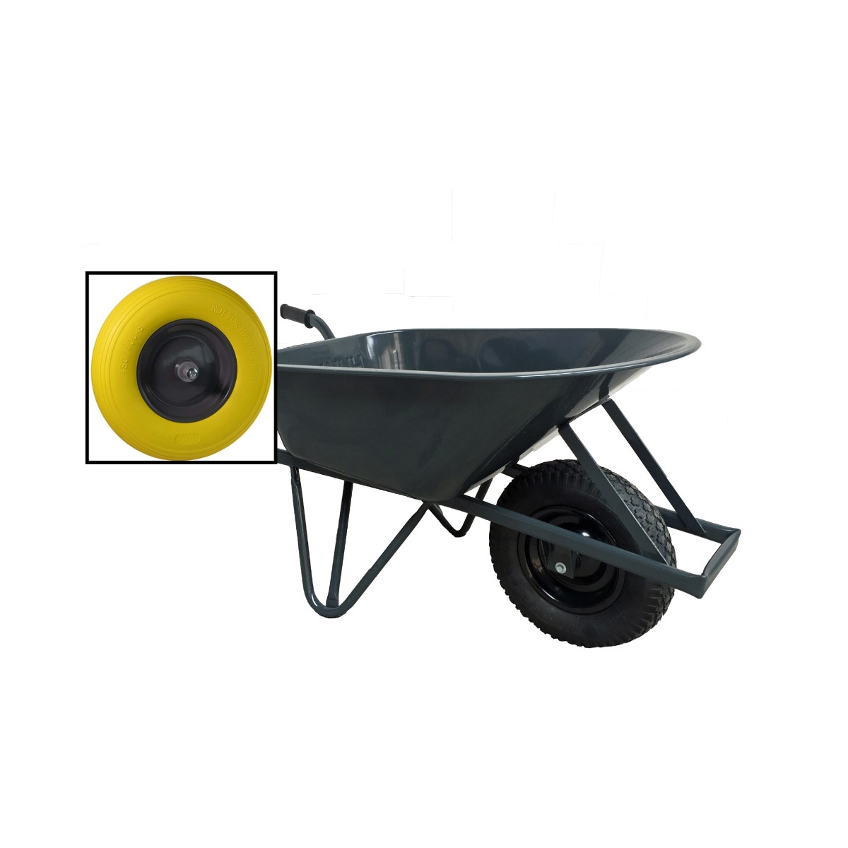 Little Jumbo 1251000830 Bauschubkarre Pro Anti-Leck-Rad - 85 Liter