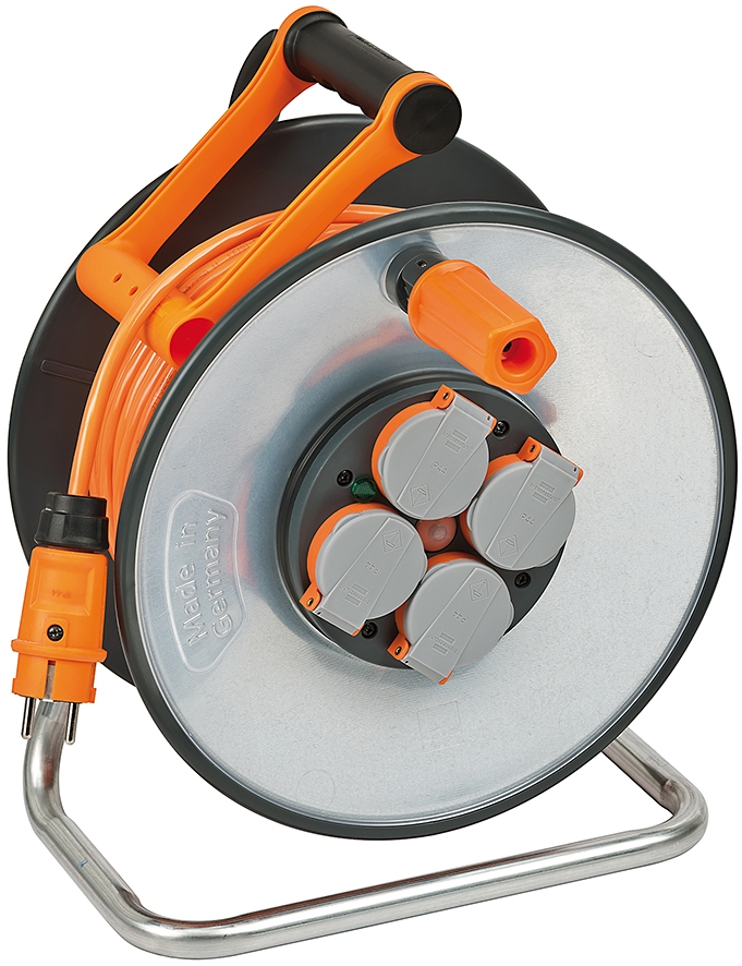 Brennenstuhl ProfessionalLINE 9192330200 professionalLINE SteelCore Kabeltrommel IP44, 3H07BQ-F 3G2,5 Kabel, Trommelkörper aus Stahlblech, BGI 608