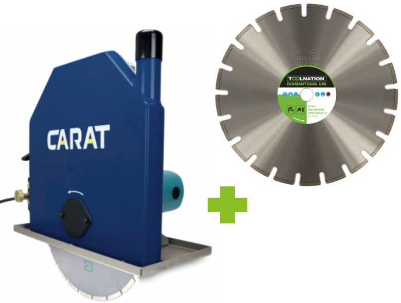 Carat MZW3500000/PEL3504TNA MZ-350 Wandsäge 350 mm + Universal-Diamantscheibe 350 x 25,4 mm