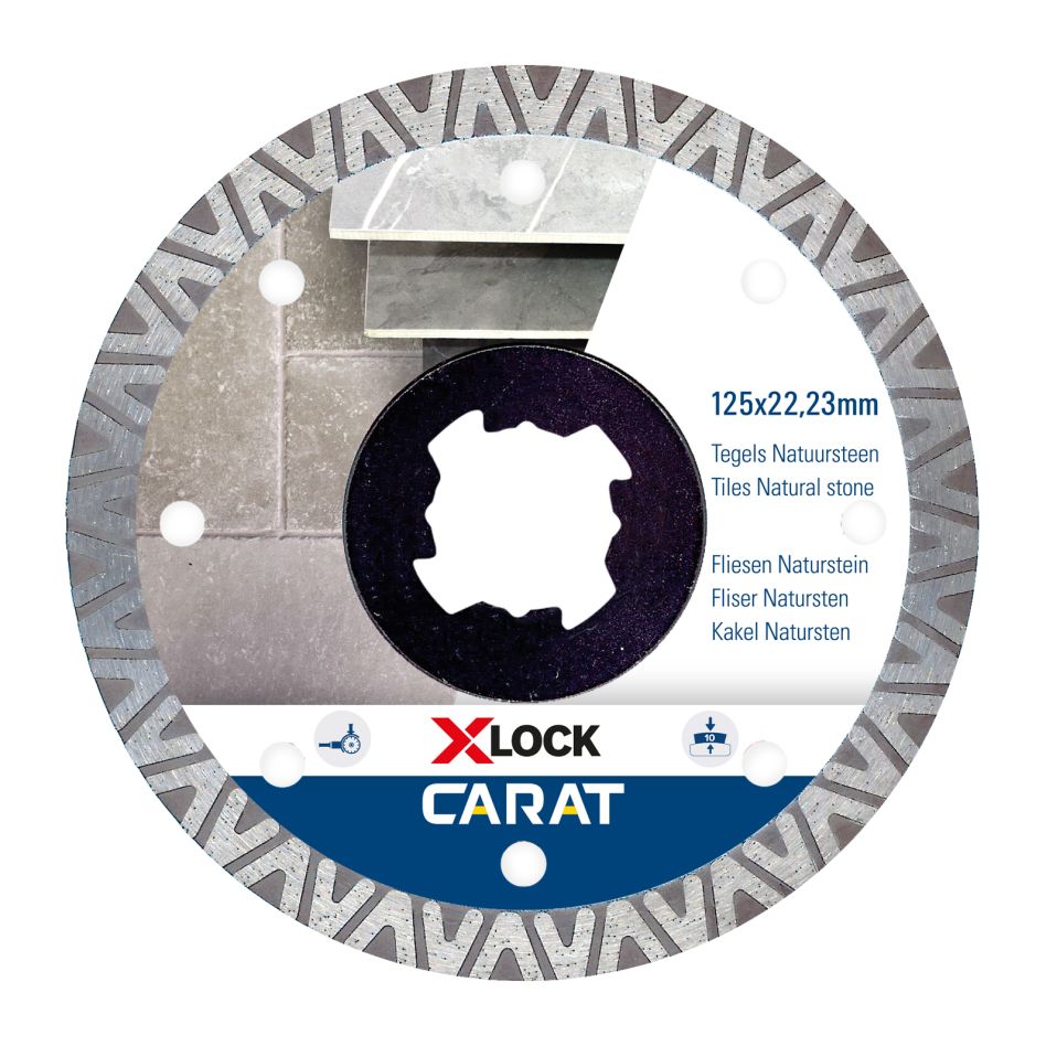 Carat CTXLOCK125 X-LOCK Diamanttrennscheibe Fliesen/Naturstein 125 x 22,23