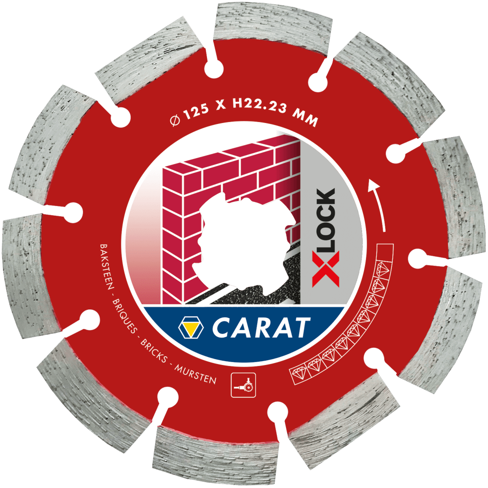 Carat CAXLOCK125 X-LOCK Diamanttrennscheibe Classic Ziegel 125 x 22,23