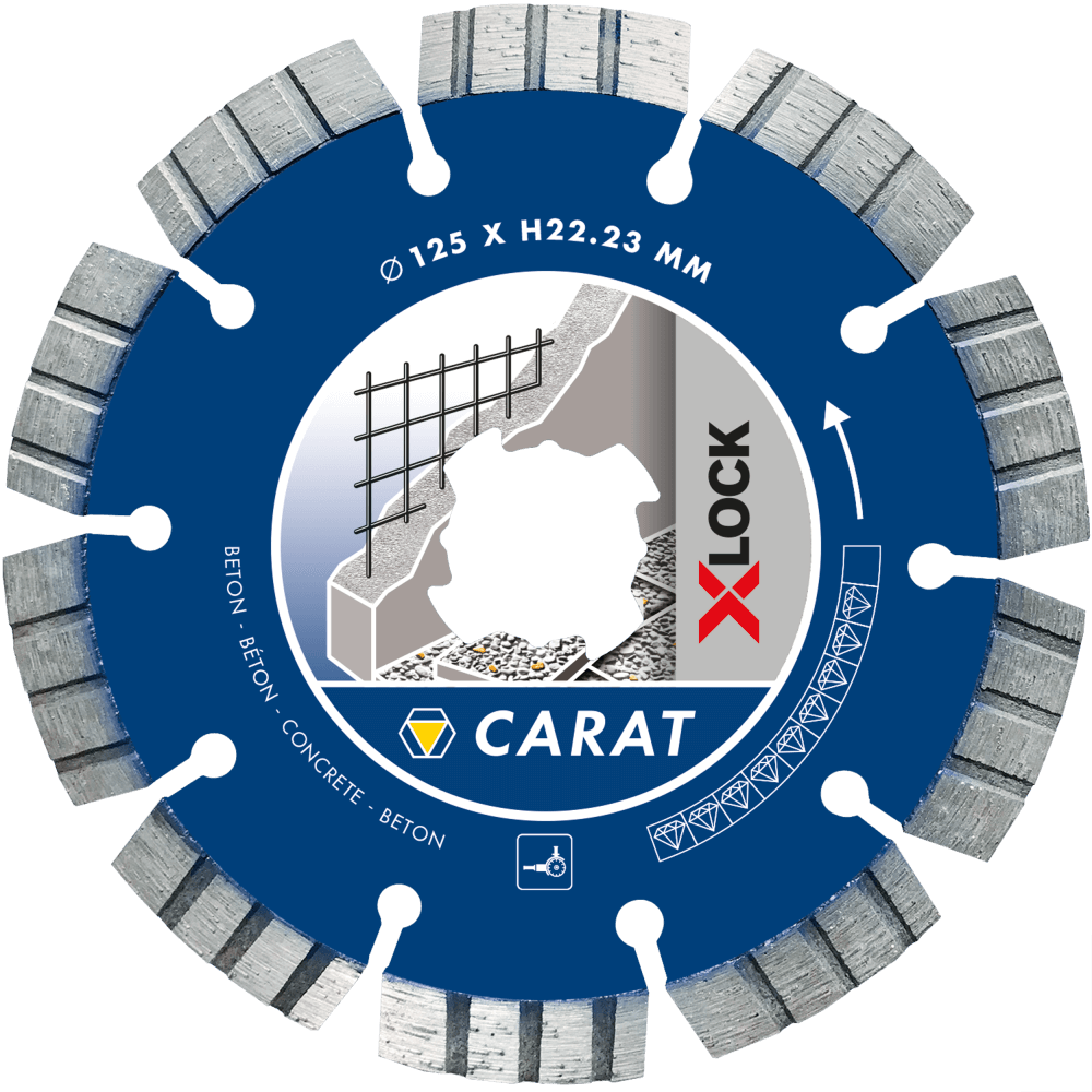 Carat CCXLOCK125 X-LOCK Diamanttrennscheibe Beton 125 x 22,23
