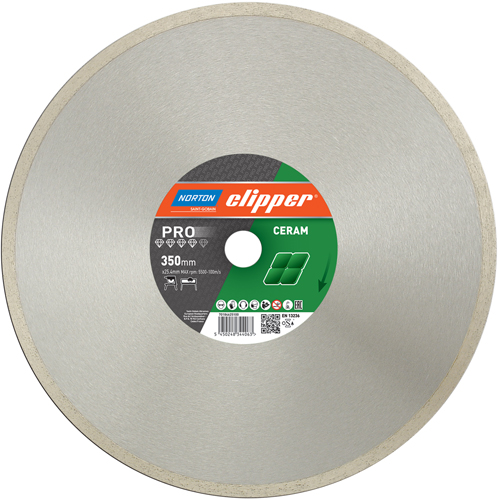 Norton Clipper 70184625093 Pro Ceramic Diamant-Sägeblatt 200 x 25,4 mm 