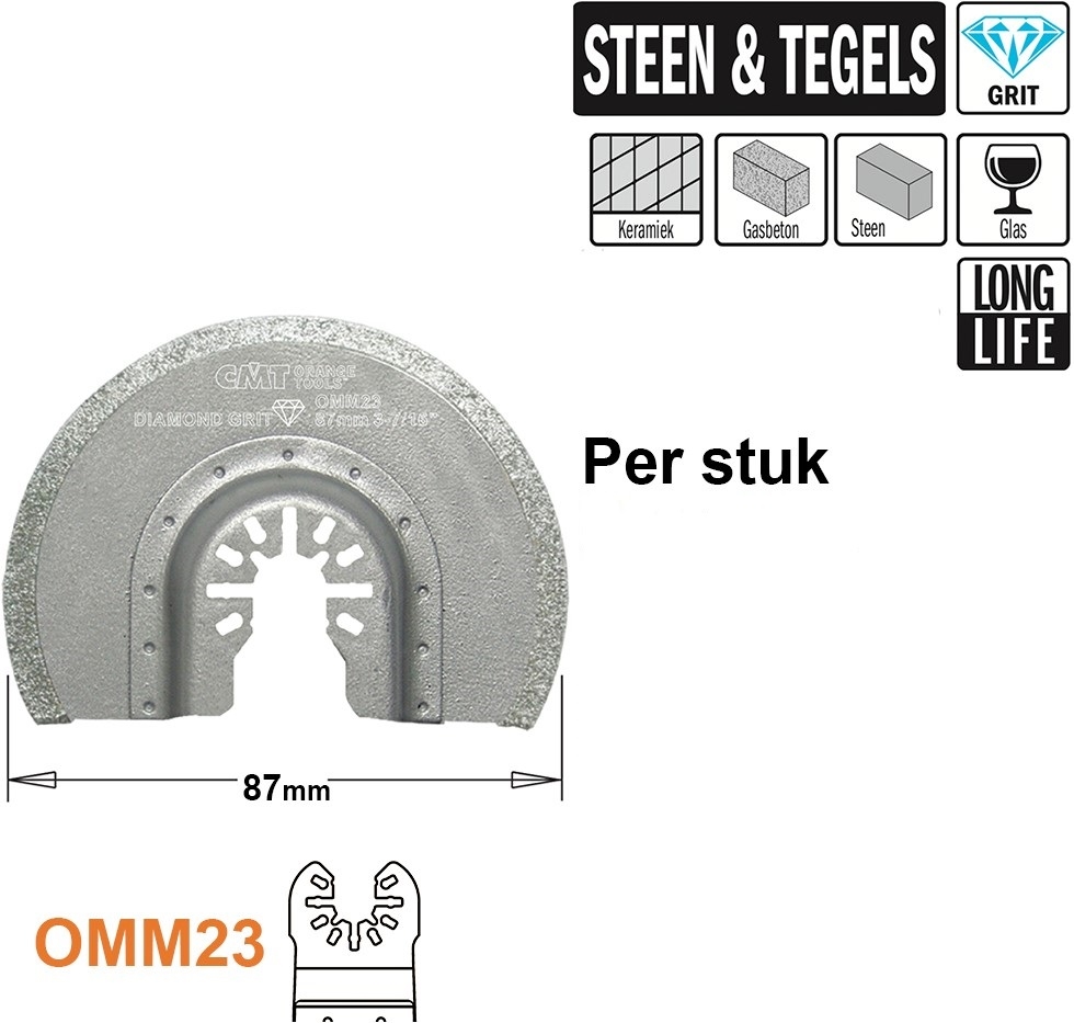 CMT OMM23-x1 Rund Diamantkorn Multitool-Sägeblatt 87 mm 1 Stück