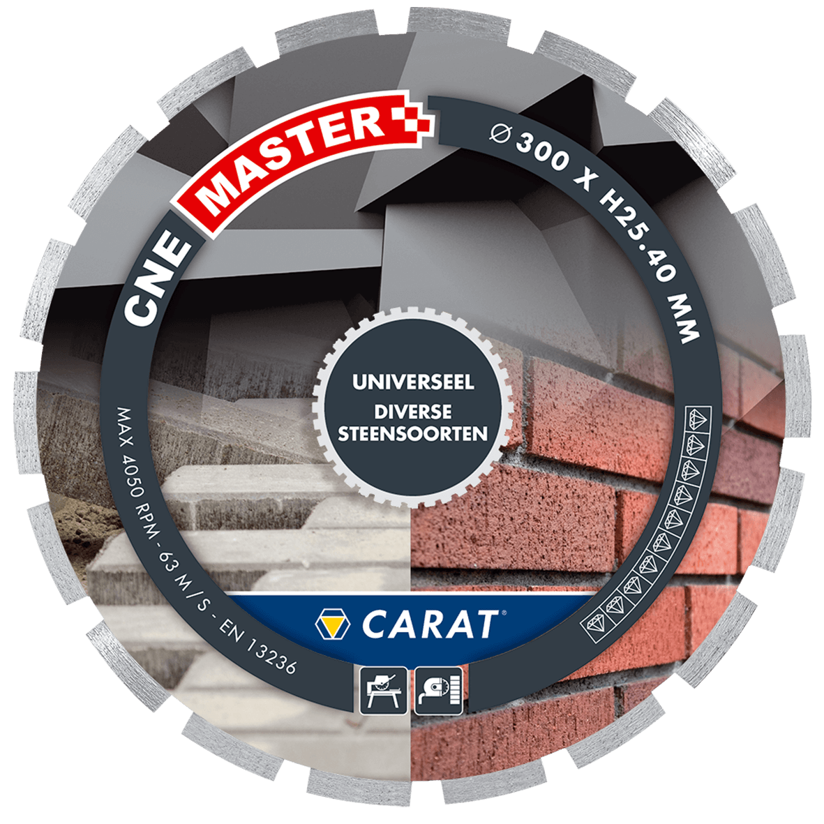 Carat CNEM350400 Diamanttrennscheibe UNIVERSAL CNE MASTER 350x25,4MM