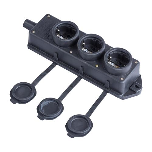 Connectra 46.400 Kontaktblock Gummi 3fach ohne Kabel
