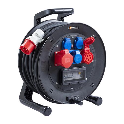 Connectra 47.054.50 Kabeltrommel GT45 combi - 32A - 400V - 50m - H07RN-F - 5 G 2,5 mm²