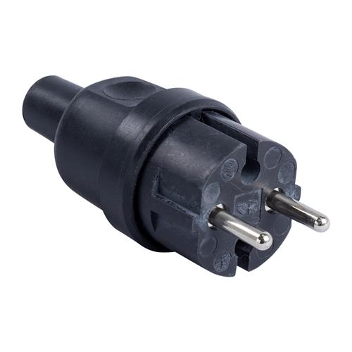 Connectra 46.195 Stecker 2P Schwarz 230 Volt