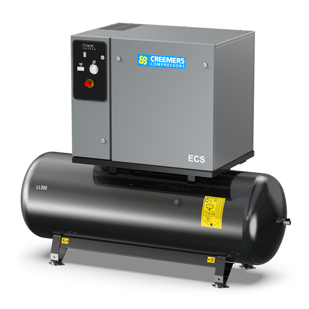 Creemers 4116026202 ECS 660/270 YD Station&auml;rer leiser Kolbenkompressor 11 bar 5,5PS/4kW 355 l/min 270 l 