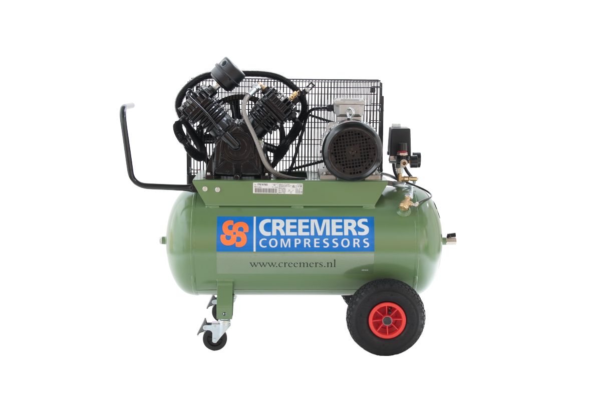 Creemers 1839039060 CSG 450/90K Mobiler Kolbenkompressor Heavy Duty 400V 10 bar 3 PS/2,2KW 290 l/min 90 l