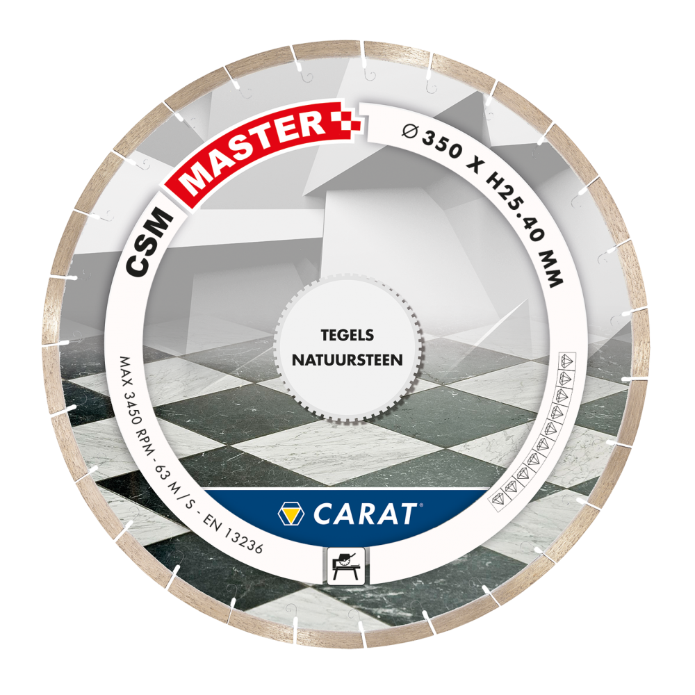 Carat CSMM350400 Diamanttrennscheibe CARAT DIAMANTSÄGEFLIESEN Ø350x25,40MM, CSM MASTER