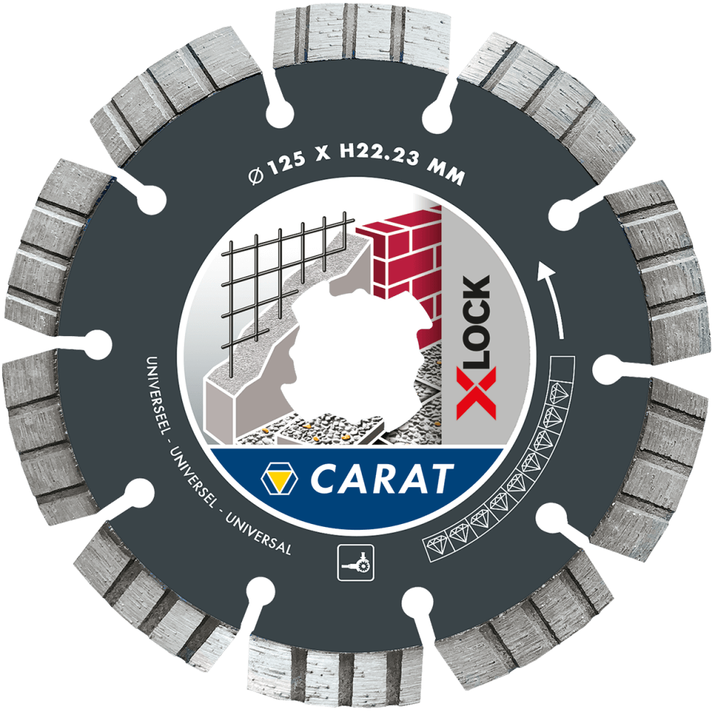 Carat CUXLOCK125 X-LOCK Diamanttrennscheibe Universal 125 x 22,23