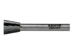Bahco N1613M06 16 mm x 13 mm Rotorfräser aus Hartmetall für Metall, umgekehrte Kegelform, mittlerer Schnitt 28 TPI 6 mm x 53 mm