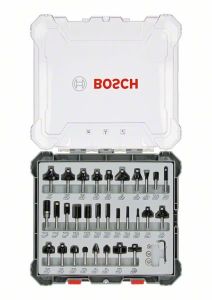Bosch Blau Zubehör 2607017475 30-teiliges Fräser-Set, 8-mm-Schaft 30-piece Mixed Application Router Bit Set.