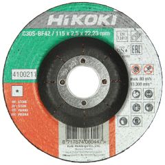 HiKOKI Zubehör 4100212-25 C24R Trennscheibe für Stein 125 x 3 x 22,23 mm pro 25 Stück