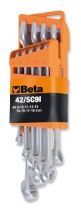 Beta 000421087 - 42NEW/SC9I Serie 9-teiliger Winkelsteckschlüssel-Satz 8 bis 19 mm mit kompakter Abstützung