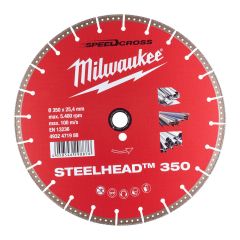 Milwaukee Zubehör 4932471988 Steelhead 350 Diamantscheibe für Metall 350 x 25,4 mm