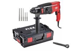 Flex-tools 531030 CHE 2-28 Bohrhammer + 5-teiliges Bohrerset + Bohrmehladapter