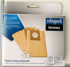 Scheppach 7905701702 Papierstaubbeutel 20 ltr für Spray Vac 5 Stück