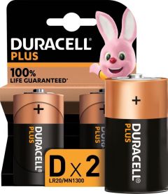 Duracell D141988 Alkaline Plus 100 D 2Stk.
