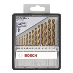 Bosch Groen Accessoires 2607010539 13-delige HSS-Tin Metaalborenset Robustline