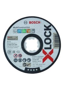Bosch Blau Zubehör 2608619268 X-LOCK Multi Material 115 x 1 x 22,23 Trennscheibe gerade ACS 60 V BF, 115 mm, 1,0 mm