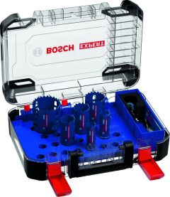 Bosch Blau Zubehör 2608900446 Expert Tough Material Lochsäge-Set, 22/25/35/40/51/68 mm, 9-tlg.