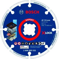 Bosch Blau Zubehör 2608900532 Expert Diamond Metal Wheel X-LOCK Trennscheibe, 115 x 22,23 mm
