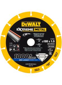 DeWalt Zubehör DT40254-QZ Extreme Metal Trennscheibe Metall 180 x 22,23 x 1,5 mm