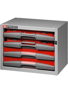 Facom F50000101 Matrix Low Cabinet mit 2 Schubladen und 2 herausnehmbaren Boxen 495 mm