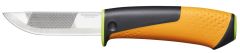 Fiskars 1023619 Heavy Duty Messer mit Spitzer (grün)