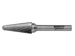 Bahco L1630M08 16 mm x 30 mm Rotorfräser aus Hartmetall für Metall, Rundkegelform, Mittel 28 TPI 8 mm