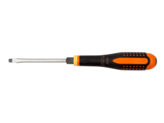 Bahco BE-8135TB ERGO™ Schraubendreher für Schlitzschrauben mit durchgehender Klinge und schlagfestem Griff, 0,6 mm x 3,5 mm x 75 mm