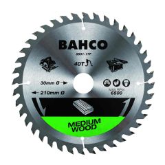 Bahco 8501-28XF 60-Zähne Kreissägeblätter mit hartmetallbestückten, feinen Zähnen für Arbeiten in Holz 250 mm