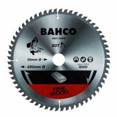 Bahco 8501-30SW 60-Zähne Kreissägeblätter mit hartmetallbestückten, feinen 0°-Zähnen für Arbeiten in Holz 300 mm