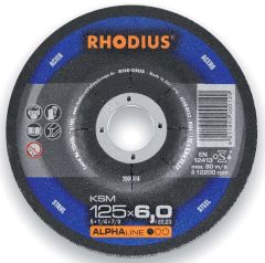 Rhodius 200018 KSM Schruppscheibe Metall 125 x 6,0 x 22,23 mm
