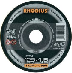 Rhodius 205911 XT24 doorslijpschijf dun Aluminium 125 x 1.5 x 22,23 mm - 1
