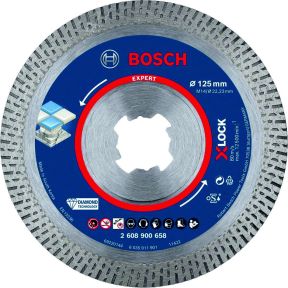 Bosch Blau Zubehör 2608900658 Expert HardCeramic X-LOCK Diamanttrennscheiben, 125 x 22.23 x 1.4 x 10 mm