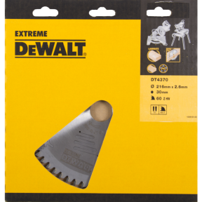 DeWalt DT4370-QZ DT4370 HM-Sägeblatt 216 x 30 x 60T trapezförmig, negativ 5