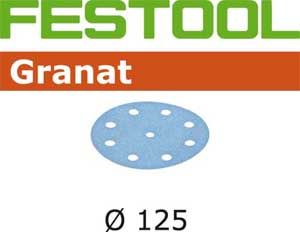 Festool Accessoires 497166 Schuurschijven Granat STF D125/90 P60 GR/50 - 1